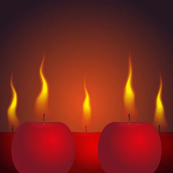 赤い蝋燭 — ストックベクタ
