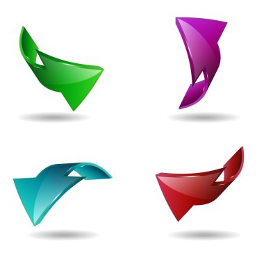 ok çıkartmaları kümesi