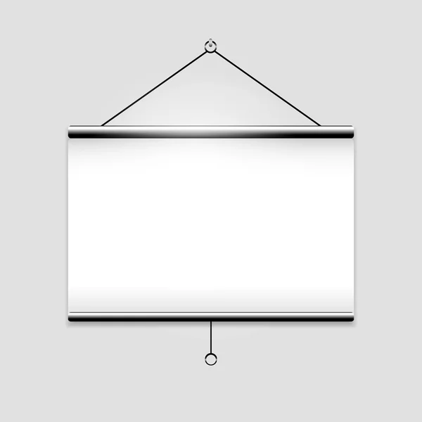 White screen projector clean background — Stock Vector