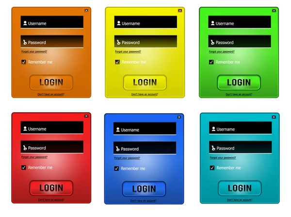 Vector login form — Stock Vector