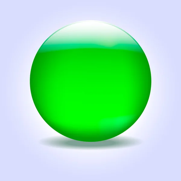 Groen glazen bol — Stockvector