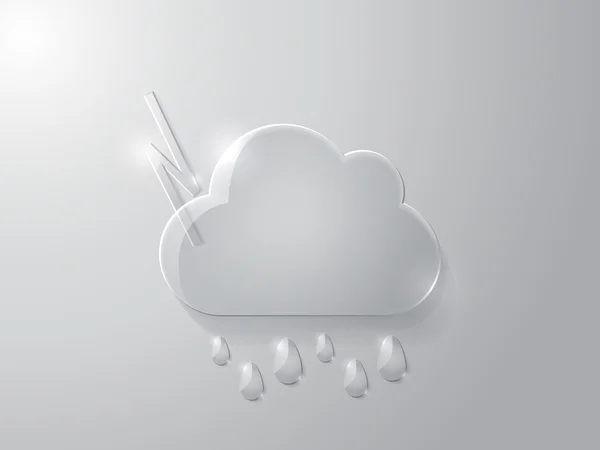 Ilustracja wektorowa szklanej chmury — Wektor stockowy