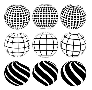 Abstract dotted sphere clipart