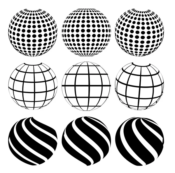 Abstract dotted sphere — Stock Vector