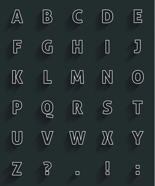 Alfabeto de sombra larga — Archivo Imágenes Vectoriales