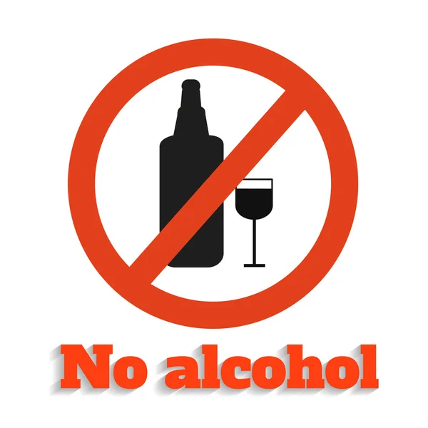 No alcohol — Stock Vector