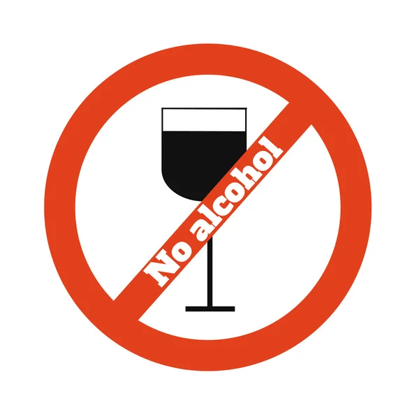 No alcohol — Stock Vector