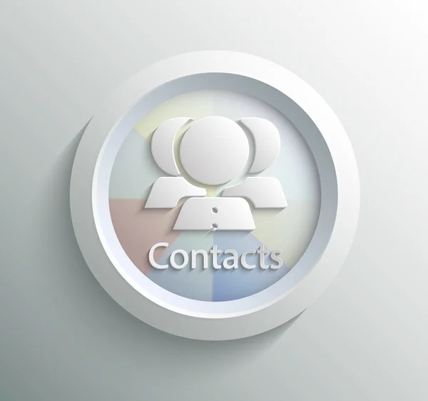 Contactos com ícones — Vetor de Stock