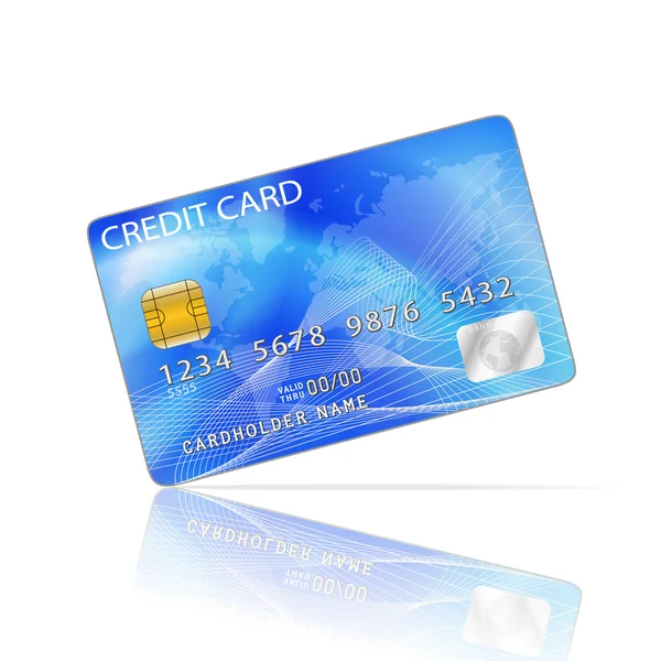 Ikona karty kredytowej izolowana na białym — Wektor stockowy