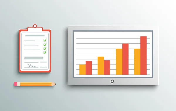 Assinatura de entrega e monitor — Vetor de Stock