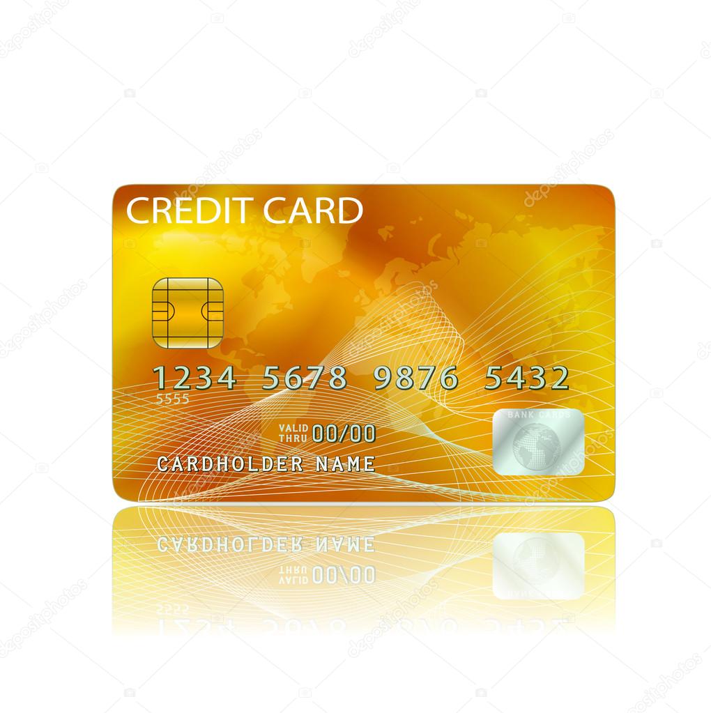 Credit Card Icon Isolated on White