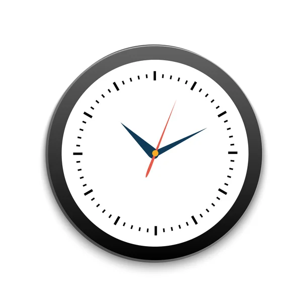 Reloj de oficina redondo — Vector de stock