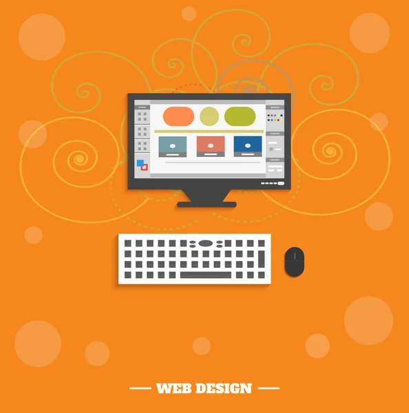 Webdesign koncepció — Stock Vector