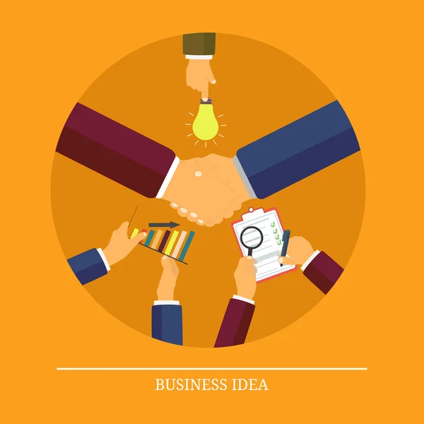 Idea di business Concetto — Vettoriale Stock