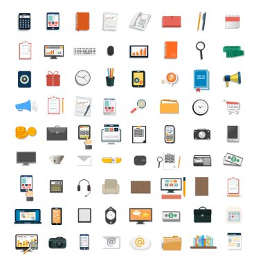 çeşitli finansal hizmet öğeler kümesi.