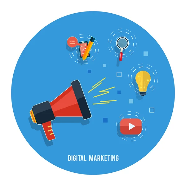 Concepto de marketing digital — Archivo Imágenes Vectoriales