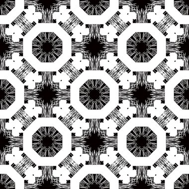 bir siyah beyaz oyma ile Seamless Modeli