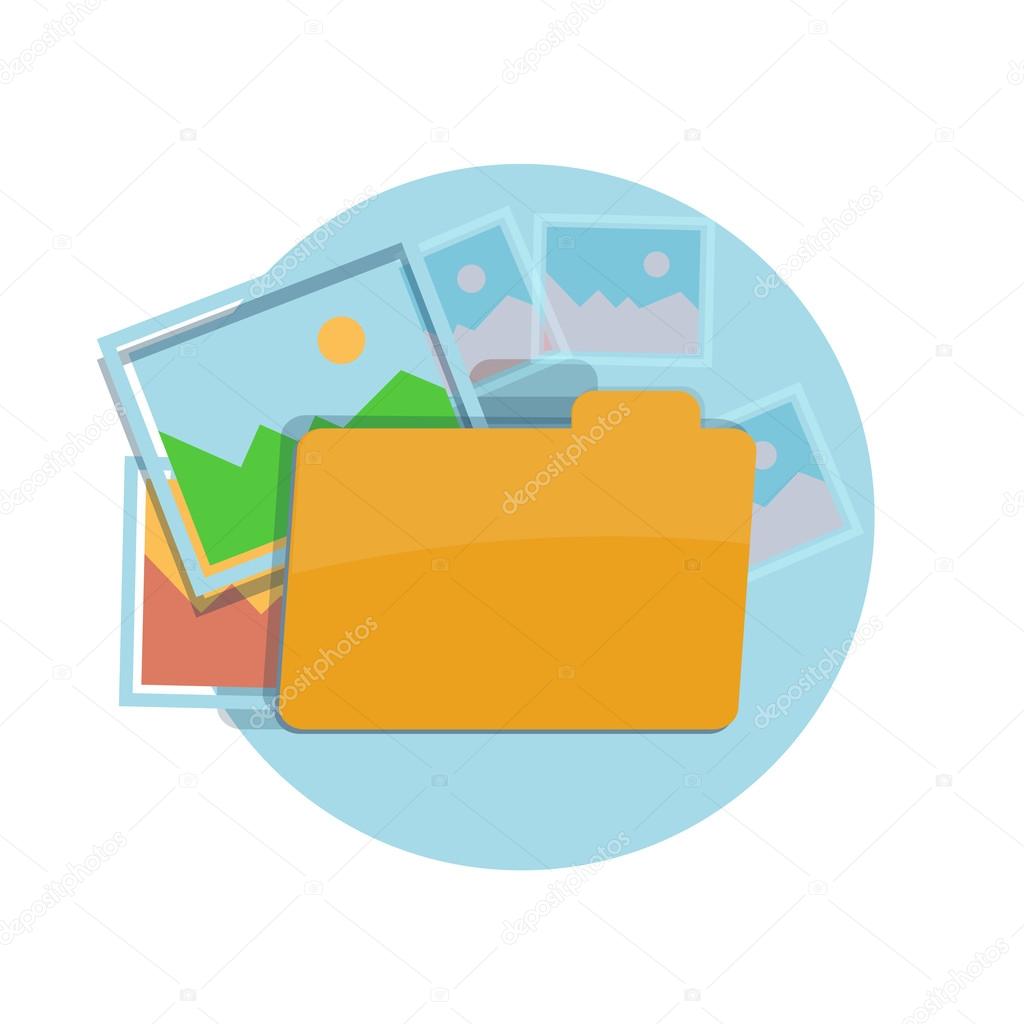 Icon of folder with pictures