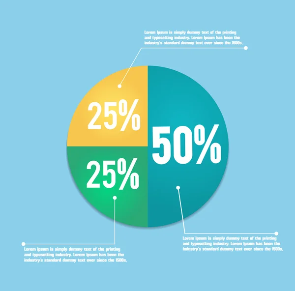 Business pie chart — Stock Vector