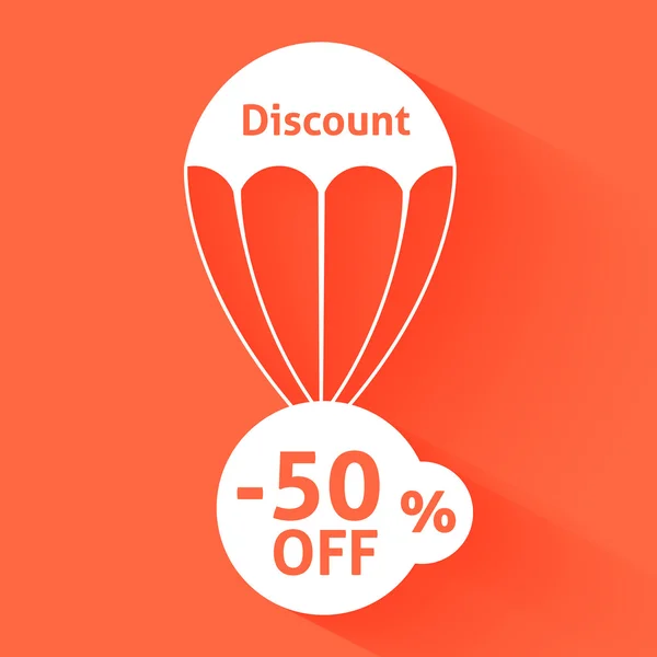 Discount parachute — Stock Vector