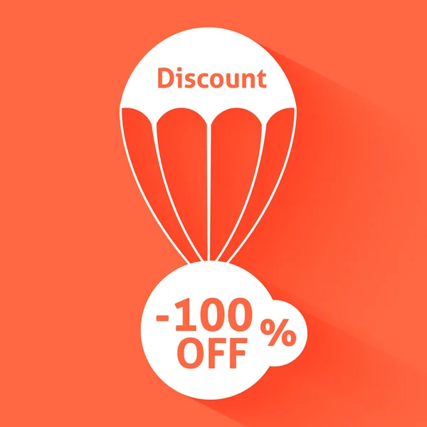 Discount parachute — Stock Vector