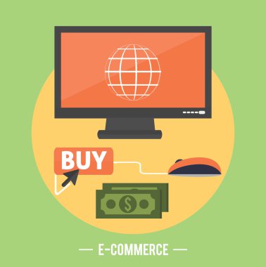 e-ticaret Infographic kavramı satın alma