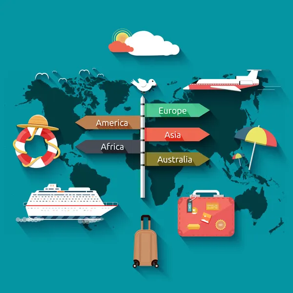 yaz tatil Planlama ve seyahat Icons set