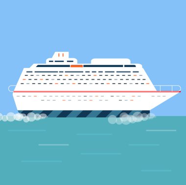cruise gemi ve berrak mavi su. su turizm.