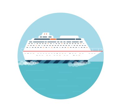 cruise gemi ve berrak mavi su. su turizm.