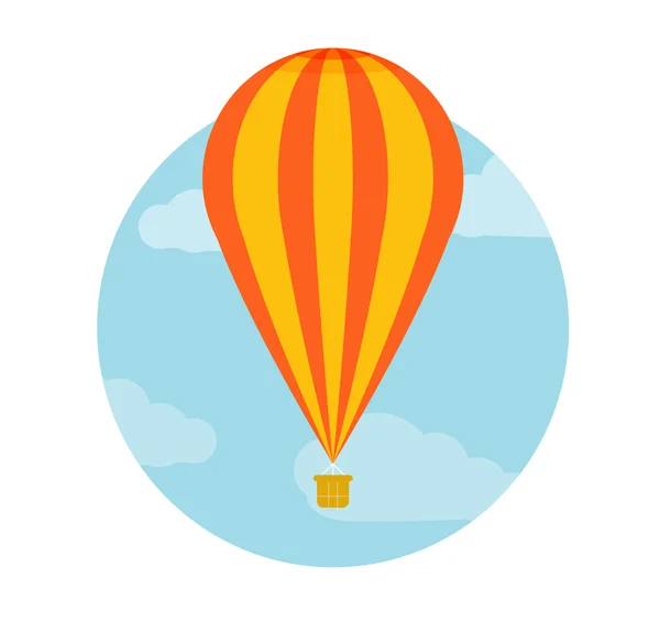 Varm luft ballong flygande — Stock vektor