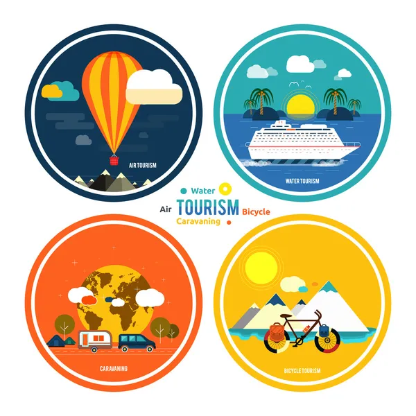 Yaz tatil Planlama ve seyahat Icons set — Stok Vektör