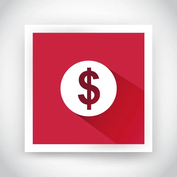 Symbol des Dollars für Web und mobile Anwendungen — Stockvektor