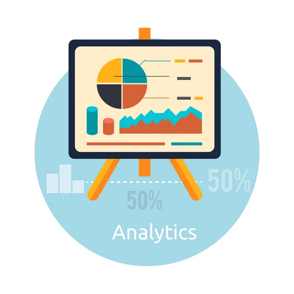 Stå med diagrammer og parametre – Stock-vektor