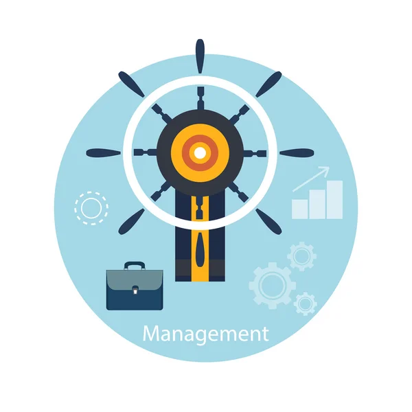 Iconos para el concepto de gestión — Archivo Imágenes Vectoriales