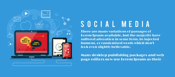 Chmura ikon aplikacji. mediów społecznych — Wektor stockowy