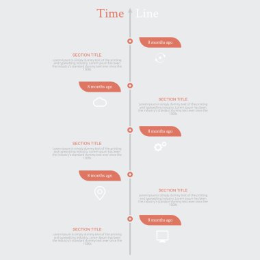 zaman çizelgesi Infographic diyagramı ve metin