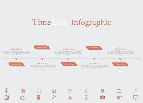 Timeline infographic with diagram and text