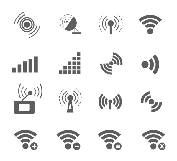 Wireless and wifi icons — Stock Vector