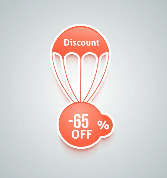 Discount parachute set — Stock Vector