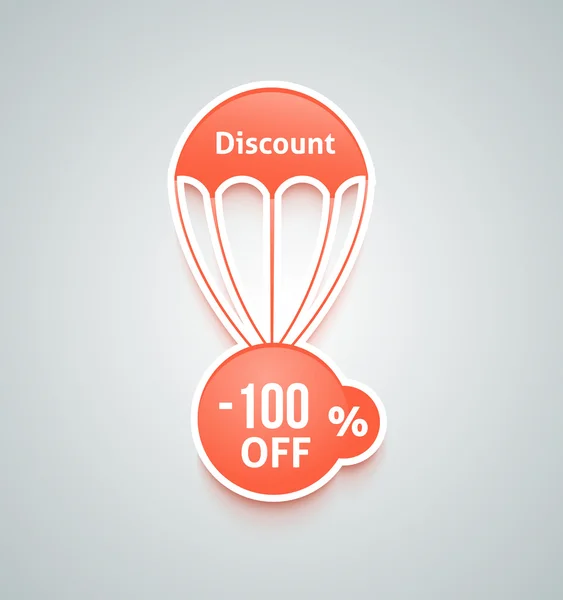 Discount parachute set — Stock Vector