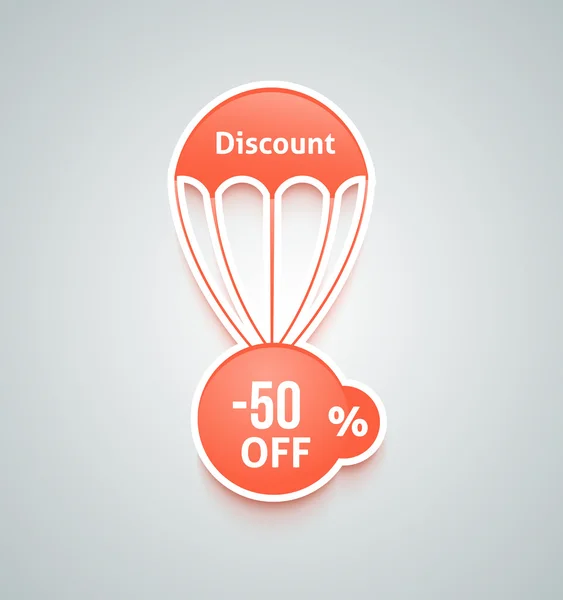 Discount parachute set — Stock Vector