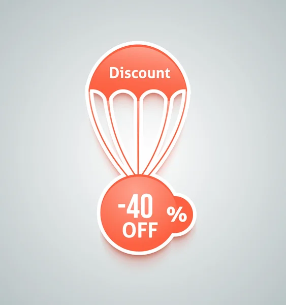 Discount parachute set — Stock Vector