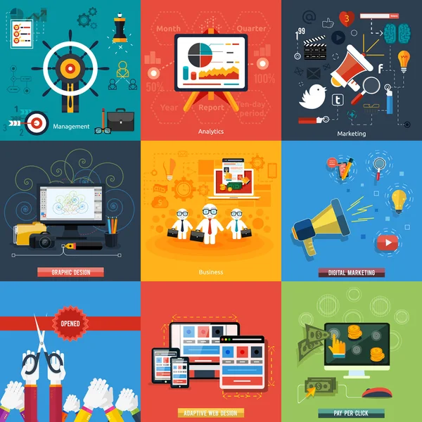 Iconos para diseño web, seo, redes sociales Ilustración de stock
