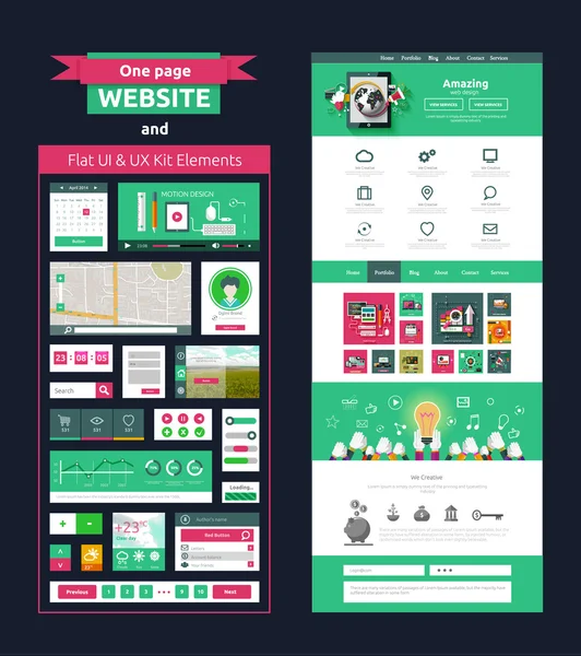 Webseite-Vorlage. Webdesign — Stockvektor