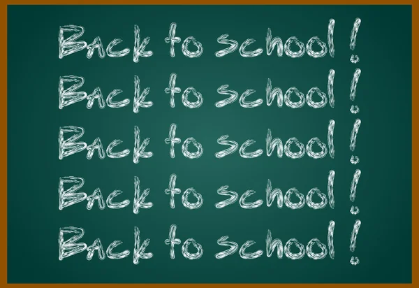 Back to school concept text on chalkboard — Stock Vector