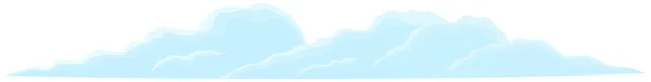 Cartone animato nuvole blu impostato su sfondo cielo bianco. Raccolta di modelli di fumo e icone della nebbia — Vettoriale Stock