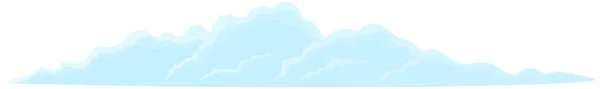 在白天背景上的卡通蓝云.收集烟雾模式和雾中的图标 — 图库矢量图片