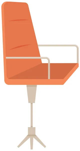 Kontorsstol platt design. Vektor ikon bekväm fashionabla stol på hjul isolerad på vit — Stock vektor