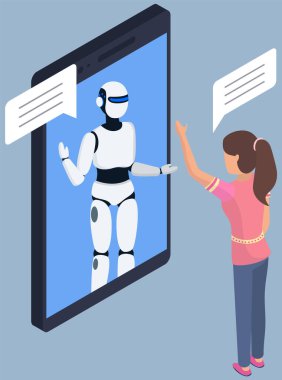 Akıllı telefondan robotla iletişim kurma uygulaması, yapay zekayla konuşma