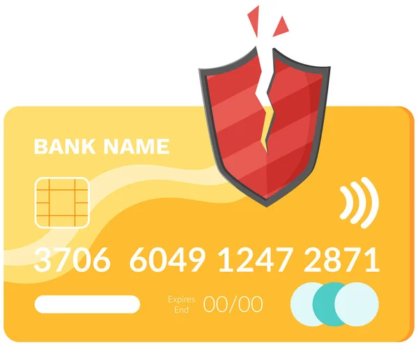 Ιός, επίθεση χάκερ DDoS, χακάρισμα πιστωτικών καρτών. Απάτη, κλοπή χρημάτων από προσωπικό τραπεζικό λογαριασμό — Διανυσματικό Αρχείο